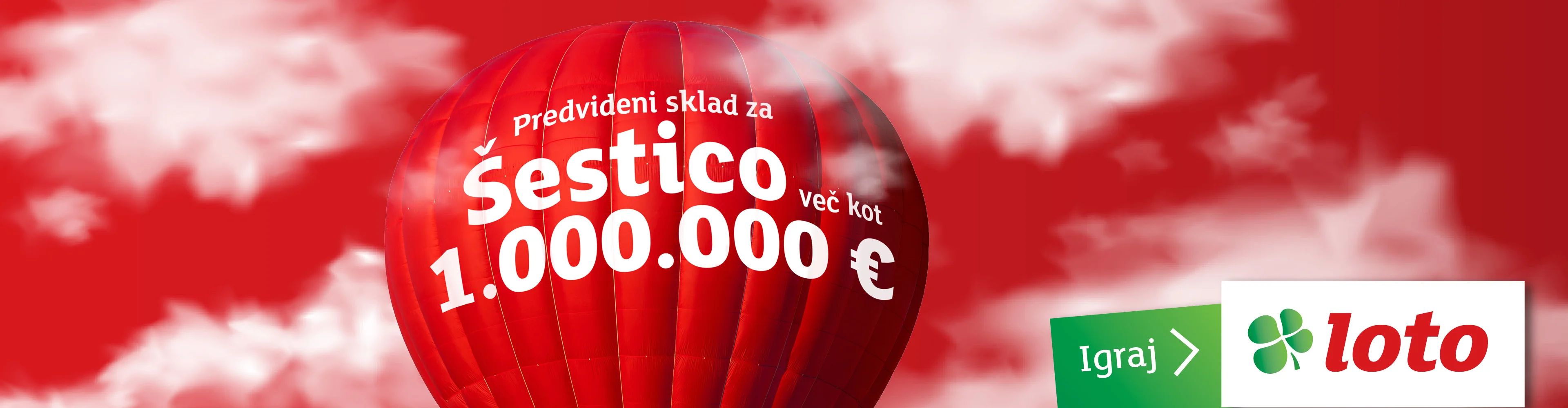 Predvideni sklad za Šestico več kot 1.000.000 €. Igraj Loto.