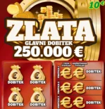 slika srečka Zlata sprednja stran