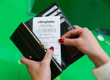 Vikinglotto listek v denarnici